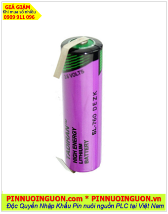 Tadiran SL-760 (chân thép 2 chấu hàn); Pin nuôi nguồn Tadiran SL-760 lithium 3.6V AA 2200mAh chính hãng